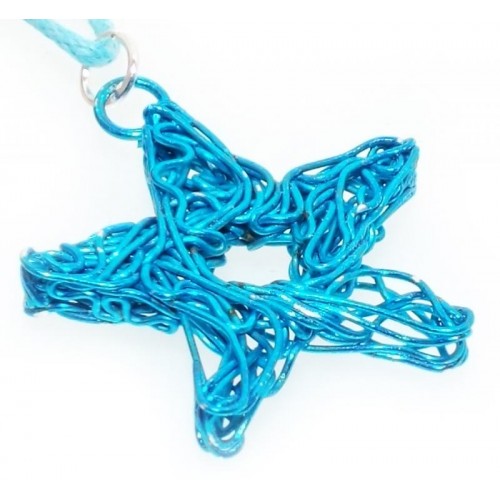 Chaos Wire Star Blue Pendant